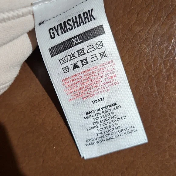 Gymshark Minimal Sports Bra Ruched Light Support Strappy Wirefree Tan - Picture 3 of 3